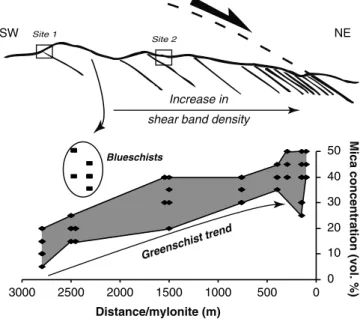 Figure 2. SW – NE schematic cross section of the ETSZ.