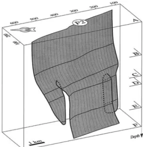 Figure 1. Rectangular shape of a fault from 3D seismic data, from Marchal et al. [2003].
