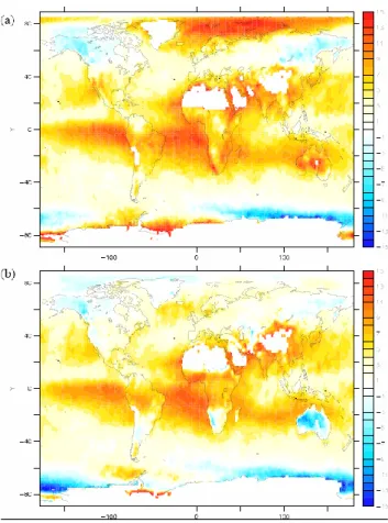 Fig. 10. Average of the difference in % between the LATMOS-IASI ozone data minus the co-located combined MLS and SCIAMACHY ozone analysis normalized by the IASI measurement, for the period 1 August to 31 December 2007
