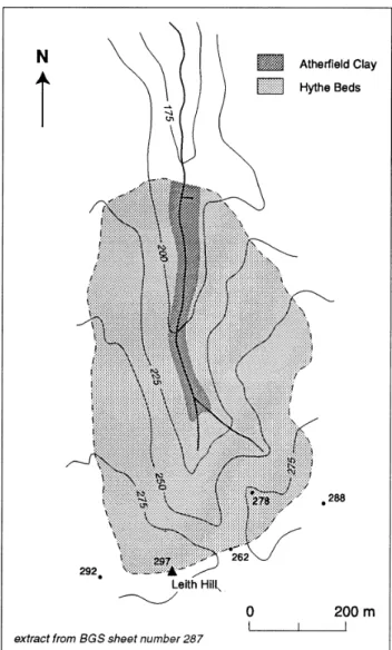 Figure 3 shows a typical profile of four of the different soil types with their different horizons