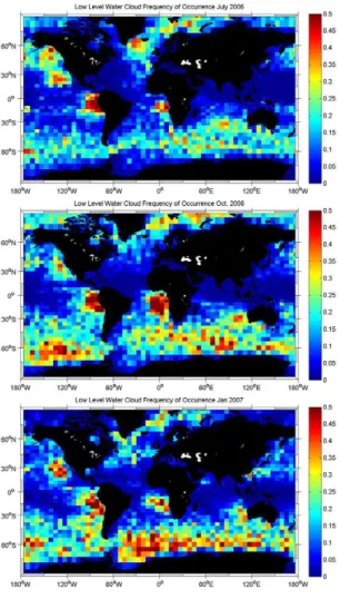 Fig. 9. Frequency of occurrence of water clouds. EGU