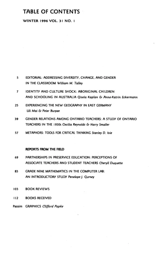 TABLE  OF  CONTENTS 