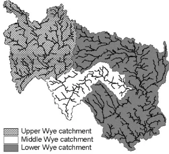 Fig. 2. Geology map of the Wye catchmentFig. 1cMap of the upper, middle and lower Wye catchment