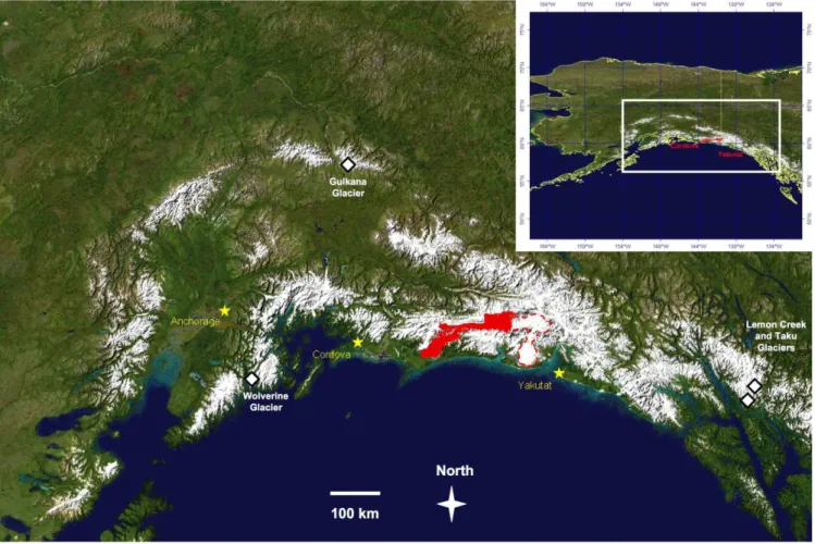 Fig. 1. Location of Bering Glacier System, Alaska.