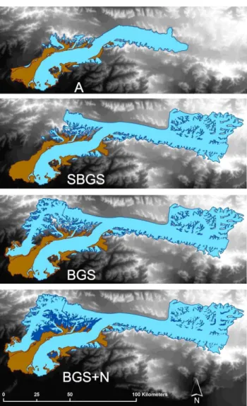 Fig. 3. Glacier outlines.