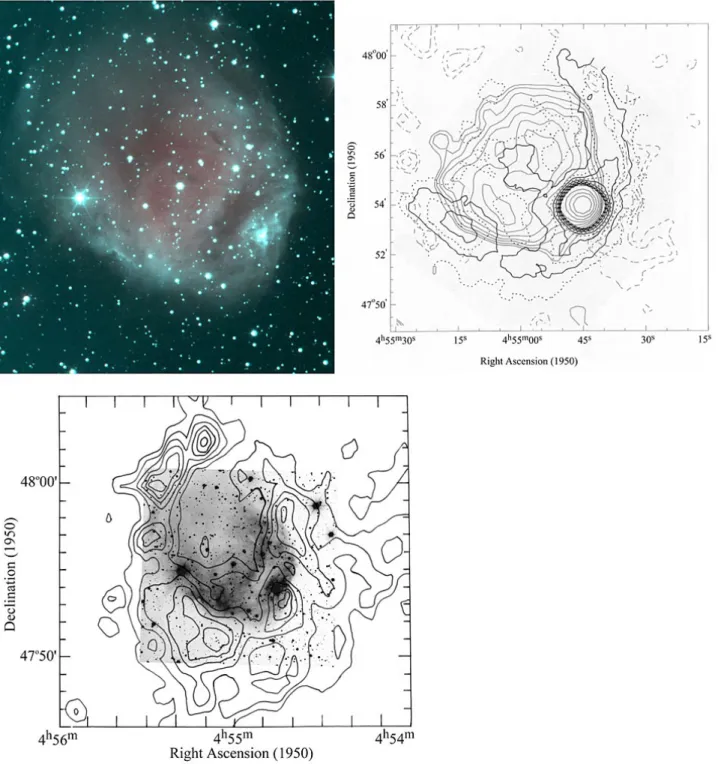 Fig. 2. a) Composite colour image of Sh 217 in the optical; same characteristics as Fig