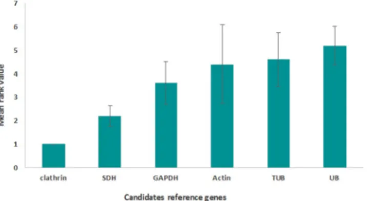 Figure 2.  Determination of the optimal number of reference gens for data normalization in G