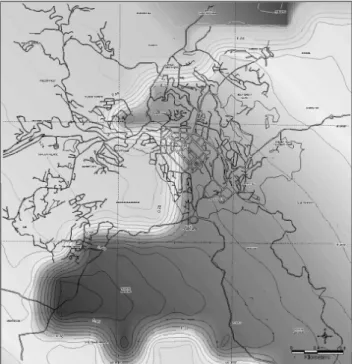 Fig. 3. Ground acceleration map 