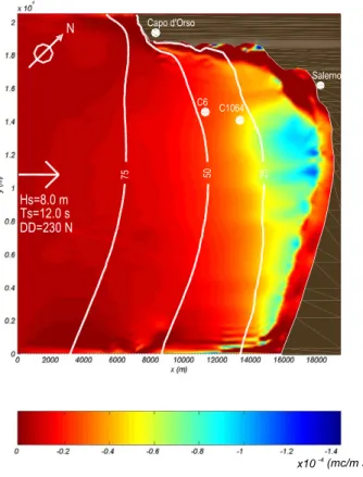 Fig. 8. Predicted potential sediment transport rate.