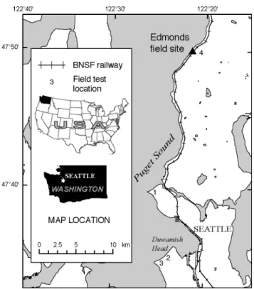 Fig. 1. Map showing the location of the study area near Edmonds, Washington, USA.
