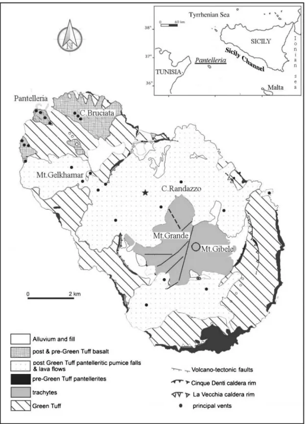 Fig. 1. Structural^tectonic sketch map of Pantelleria island (modified from Rotolo et al., 2007)