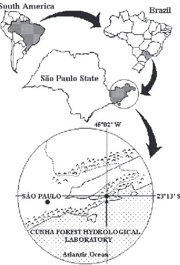 Fig. 2. Location of the Cunha Forest Hydrological Laboratory.