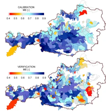 Fig. 5. Spatial patterns of the correlation coefficient, r , between soil moisture simulated by the hydrologic model and soil  mois-ture derived from the ERS scatterometer in the calibration (1991–