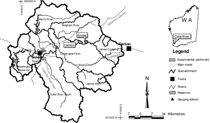 Fig. 1. Location of the experimental catchments
