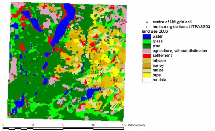 Fig. 2. Land use classes of the LITFASS area, 2003.
