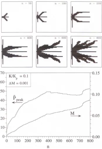 Figure 6 stresses the observation that the availability of two dissimilar flow regimes (K p 6=K) is a necessary  precon-dition for the formation of deterministic structures through flow-resistance minimization