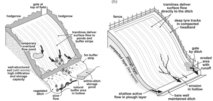 Fig. 3. Diagrams for visualisation of different levels of risk (a) low-medium risk (b) high risk