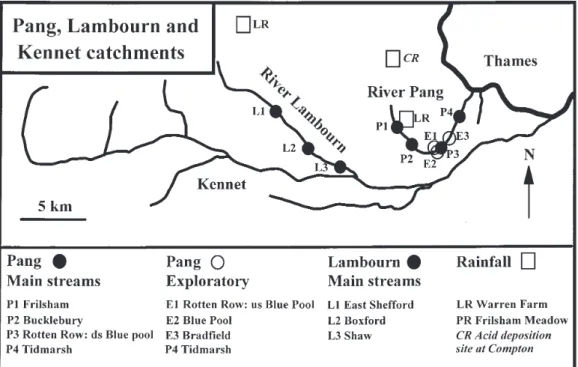 Fig. 1. Study area and sampling locations