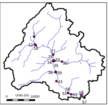 Fig. 5. Locations for snapshot-sampling along the river Dill and its tributaries.