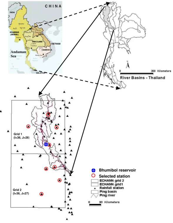 Fig. 1. Location map of Ping River Basin.