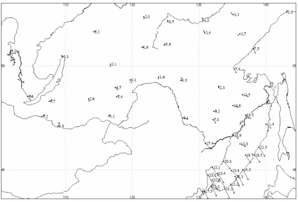 Figure 3a: First complex principal pattern (22% of total variance) of the Monthly Precipitation anomalies