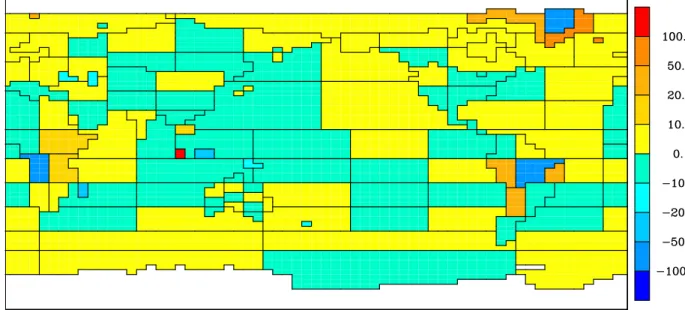 Figure 9. Asian geographical regions used in the inversion analysis. CO 2 surface fluxes from each region are given in Table 2.