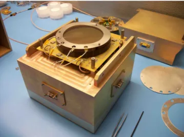 FIG. 3. The detector plane is a wedge and strip anode behind a chevron stack of MCPs coated with KBr for improved soft X-ray response