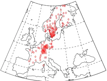 Fig. 1. Location of ICP sites used in this study.