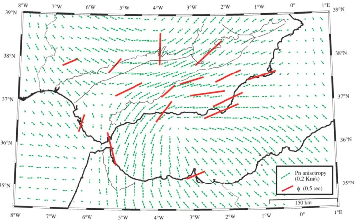 Fig. 5 shows however, that the ﬂ ow is oriented more or less tangentially to the Alboran Sea region