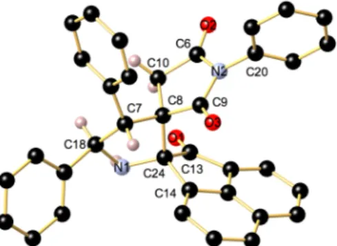 Figure 8. Ball and Sticks presentation of the molecular structure of 4m in the crystal