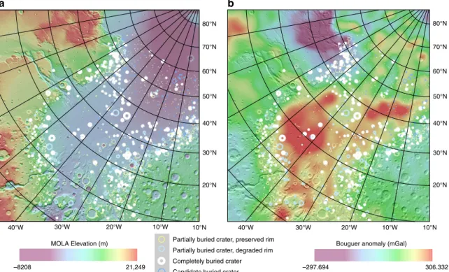 Fig. 2 Depth-to-diameter ratio distribution in different units within the Chryse Planitia