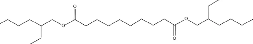 Fig. 1. Chemical structure of Bis(2-ethylhexyl) sebacate (BES).