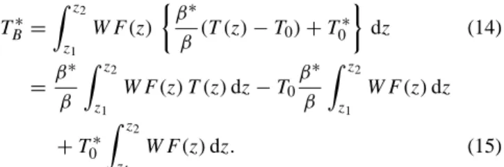 Fig. 2. Variations with temperature of the saturation water vapor pressure e s (dashed) and of temperature divided by saturation water vapor pressure e T