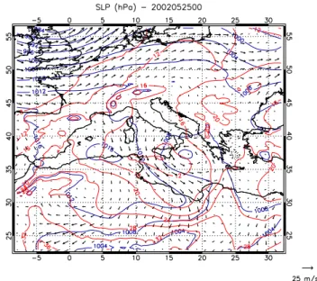 Figure 3 shows the total precipitation accumulated for the high resolution forecasts of the representative members,  to-gether with the raingauge measurements (lower right panel).