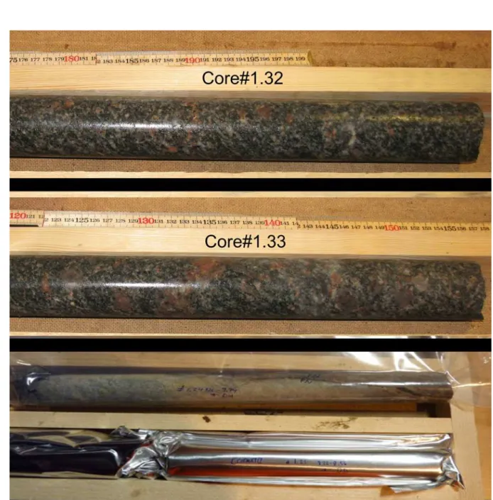 Figure  A.1.  (Top  and  middle)  Cores  used  in  the  batch  experiments  directly  after  drilling