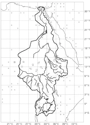 Fig. 7. Comparison of precipitation from 4 sources: Sudan stations, GPCC, MIRA and FEWS; (mean of the 30 point locations of the Sudan stations).