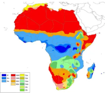 Fig. 4. K¨oppen-Geiger climate type map of Africa.