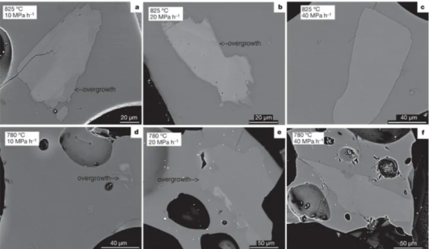 FIGURE 3. Montage of backscattered electron images collected on decompression  experiments on the Chaitén pumice