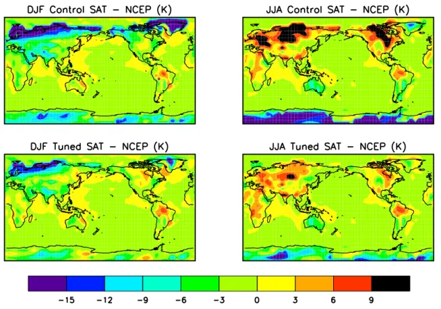 Fig. 4. Model SAT errors (degrees Kelvin), before and after tuning.