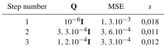 Table 2. Results obtained in the three consecutive experiments deal- deal-ing with errors due to unresolved scales