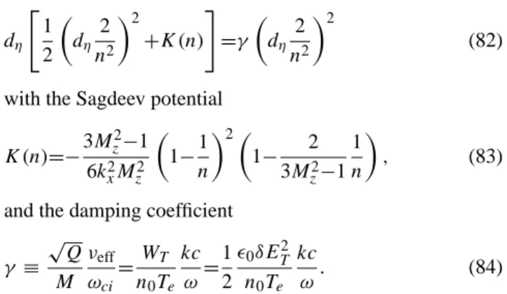 Figure 1 illustrates the density behaviors of DSKAWs for the damping coefficient γ = 1.00, 0.50, 0.10, 0.05, 0.02, and