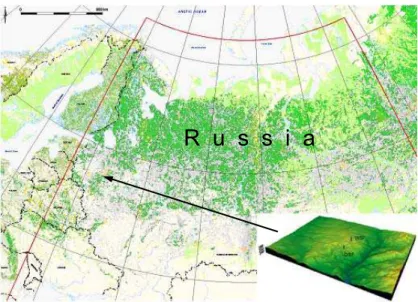 Figure 1. Locations of the studied wetland spruce forest (WSF) and upland spruce 