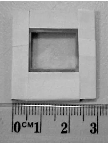 Fig. 1. A sample PPO dosimeter with the mylar film attachment.