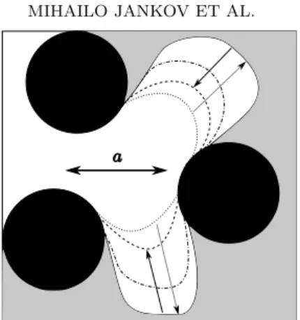 Figure 5. Schematic view of frontal displacement due to the imposed pressure oscillations on the pore scale