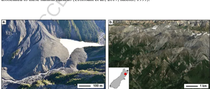 Figure 1 | Illustration of the geomorphic impact of landslides at different spatial scales a