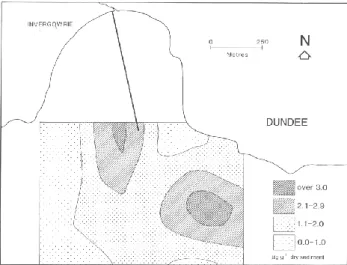 Fig. 3. Mapped total sterol distribution.