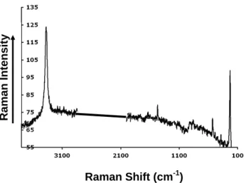 Fig. 15. Raman analysis of single platy (pinacoidal) crystals ex- ex-tracted from fungal mass and EPS layer produced by fungal  in-teraction with SSW substrate