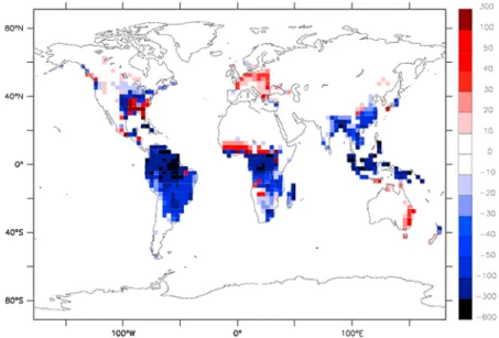 Figure 5. Global isoprene emissions given in TgC yr 1 over the 1901 – 2002 period for the runs CLIM + CO 2 + issup (squared black line), CLIM + CO 2 (black line), and CLIM + CO 2 + issup + CROPS (dashed line).