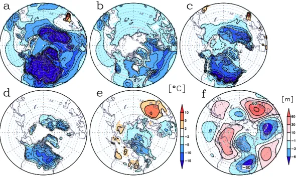 Fig. 1. Di ff erence in summer surface air temperature (mean of June, July and August) in