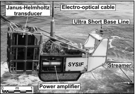 Figure 2. Picture of the SYSIF heavy-towed vehicle during a JH250-6000 deployment.